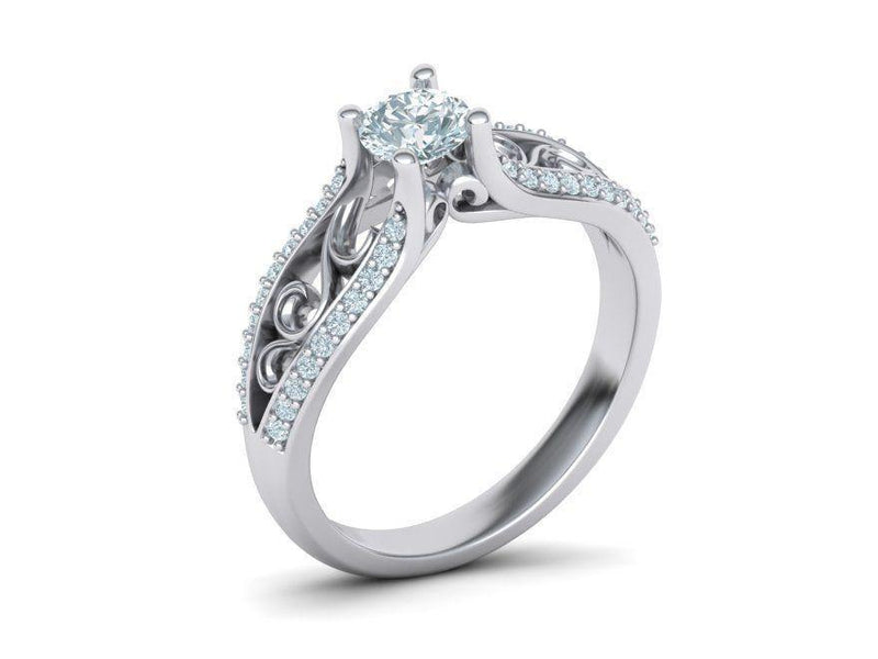 Aurora White Gold Engagement Ring