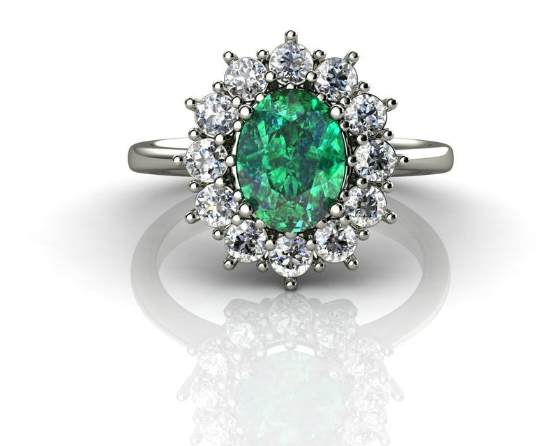 Emerald White Gold Ring 1