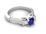 White Gold Sapphire Ring 9