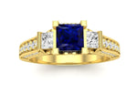 Yellow Gold Sapphire Ring 9