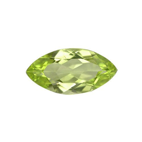 Lab Created Marquise Cut and Peridot Gem.