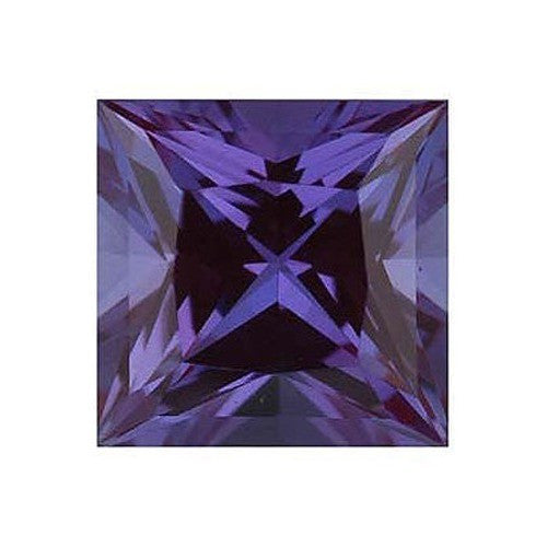 Lab Created and Square Shaped Alexandrite Gem