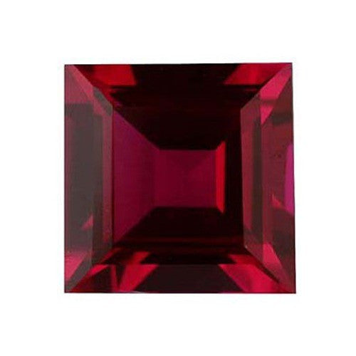 Lab Created and Square Shaped Ruby Gem.