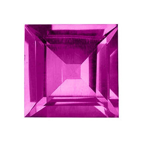 Lab Created and Square Shaped Rose Zircon Gem.