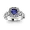 Dark Sapphire Engagement Ring