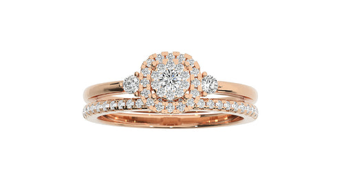 Bella Gold Engagement Ring Set