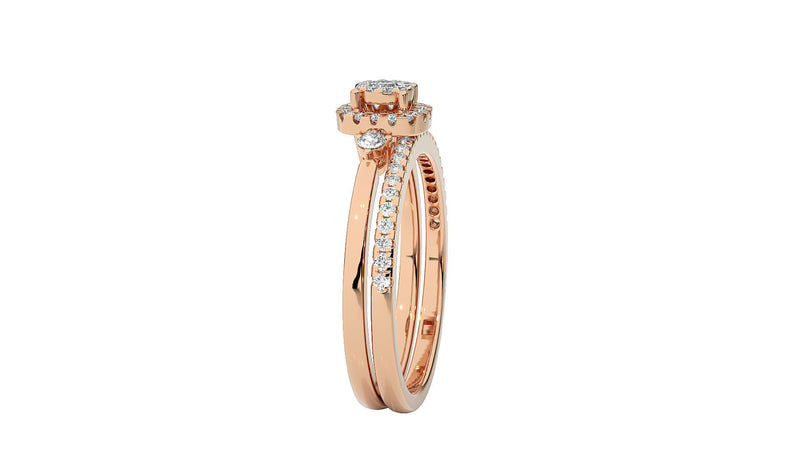 Bella Gold Engagement Ring Set