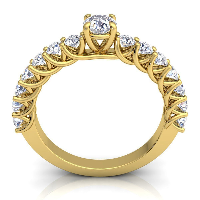 Trinity Yellow Gold Engagement Ring