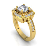 Iris Yellow Gold Engagement Ring