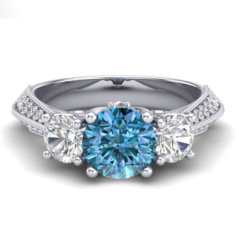 Aqua Engagement Ring