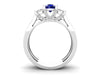 Sapphire White Gold Ring 53