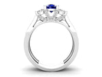 Sapphire White Gold Ring 53