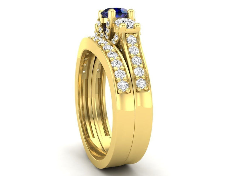 Daphne Sapphire Yellow Gold Engagement Ring