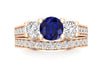 Sapphire Rose Gold Ring 53