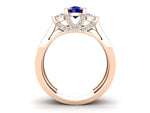 Sapphire Rose Gold Ring 53