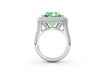 Light Emerald Diamond Engagement Ring