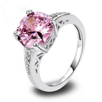 Pink Stone Engagement Ring