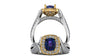 Deep Dark Blue Gold Sapphire Ring