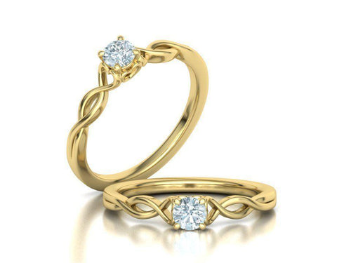 Abigail Yellow Gold Engagement Ring