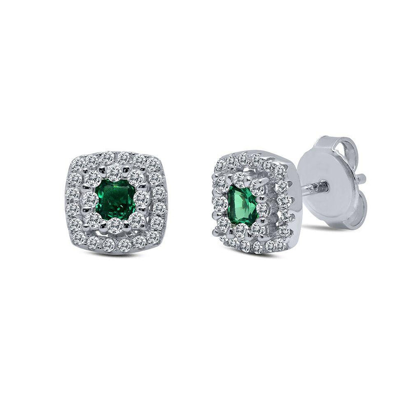 Emerald Elegance Post Earrings