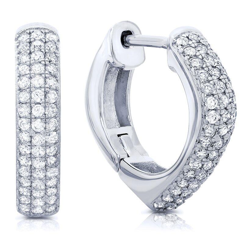 Sleek V Hoop Diamond Earrings