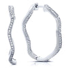 Twists and Curl Diamond Hoop Earrings