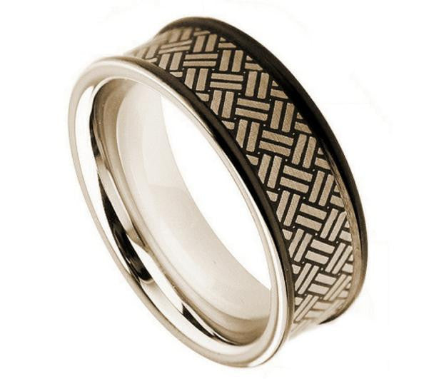 Weave Pattern Cobalt Ring