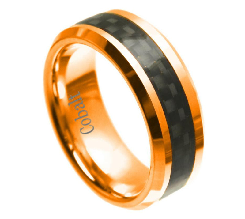 Gold Inlay Cobalt Ring