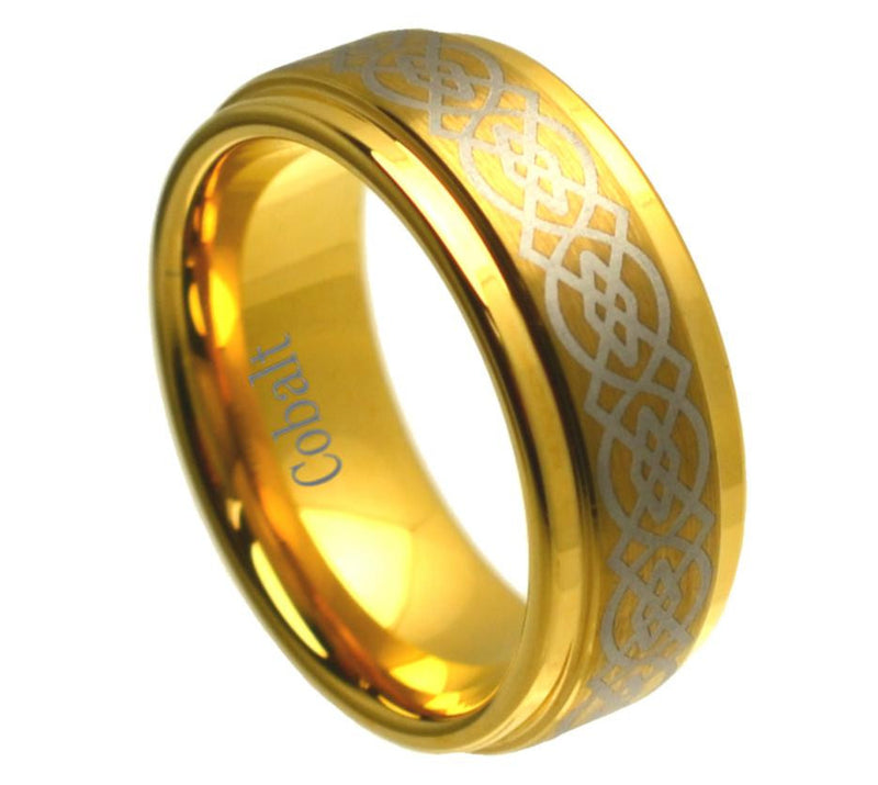 Gold Knot Engraved Ring