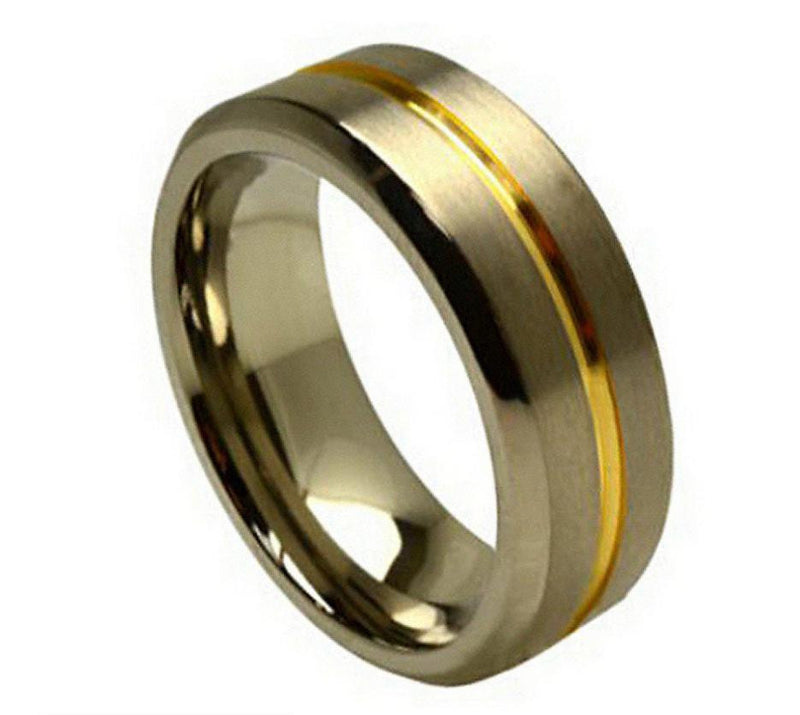 Two Toned Titanium Ring