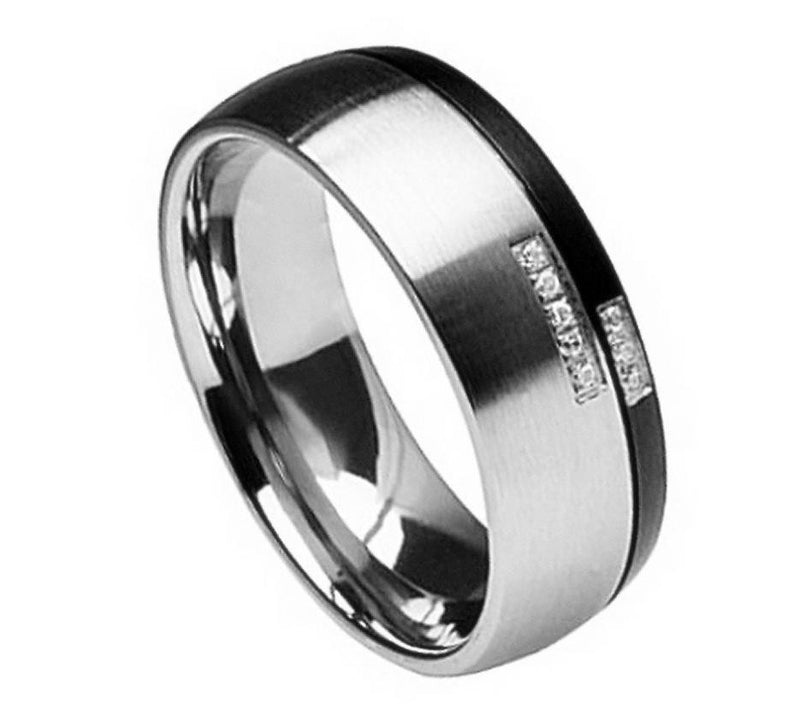 Black Swirl Design Ring